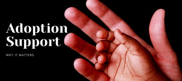 Two hands alongside each other to suggest adoption support matters and is needed