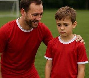 A dad forcing his child to follow his dreams